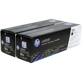 Картридж HP 131X лазерный черный увеличенной емкости упаковка 2 шт (2*2400 стр)