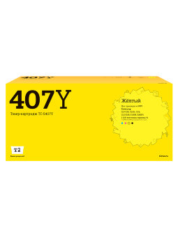 Совместимый Лазерный картридж T2 TC-S407Y для принтера Samsung, желтый