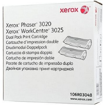 Принт-картридж XEROX Phaser 3020/WC 3025 1.5K упаковка 2 шт.