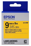 Термотрансферная лента EPSON LK3YBP Pastel 9мм х 9м Black on Yellow