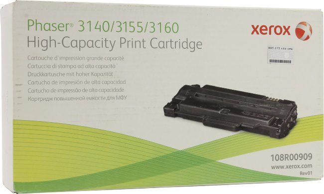 Картридж Xerox 108R00909 черный, оригинальный