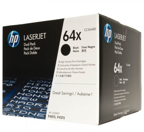 Картридж HP CC364XD (64X) черный, оригинальный