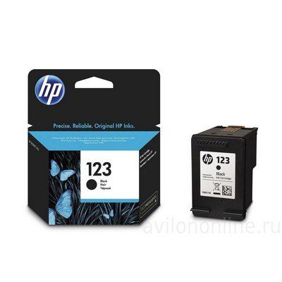 Картридж HP 123 струйный черный (120 стр)