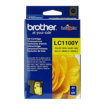 Картридж Brother LC1100Y DCP-385C, DCP-6690CW, MFC-990CW желтый (Yellow), 325 стр. (5% заполнение)