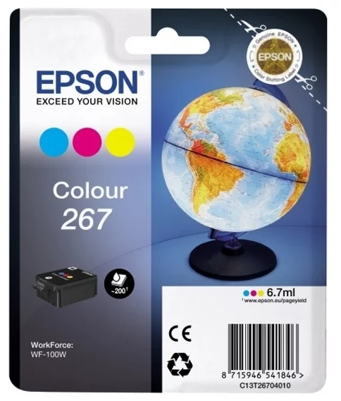 Картридж Epson T267 цветной для WF-100