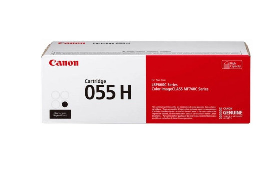 Картридж CANON 055H BK черный, увеличенной емкости (3020C002) оригинальный 
