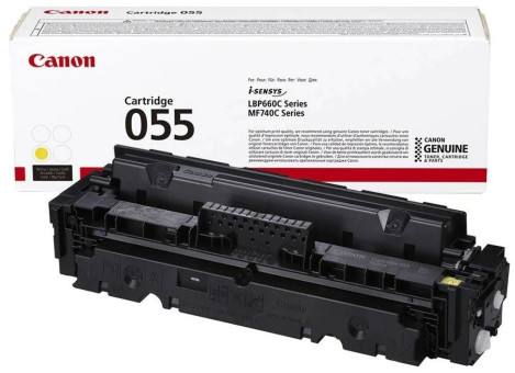 Картридж CANON 055H Y желтый, увеличенной емкости (3017C002) оригинальный