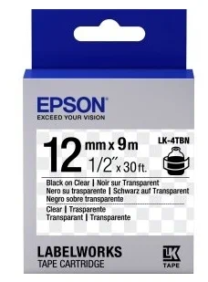 Термотрансферная лента EPSON LK4TBN 12мм х 9м прозрачно-черная