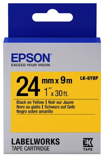 Термотрансферная лента EPSON LK-6YBP 24мм x 9м, черно-желтая