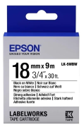 Термотрансферная лента EPSON LK-5TBW 18мм x 9м, Black on Clear