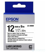 Термотрансферная лента EPSON LK-4WBW 12мм x 9м, Black on White