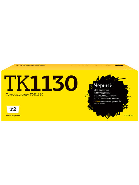 Совместимый Лазерный картридж T2 TC-K1130 для принтера Kyocera, черный