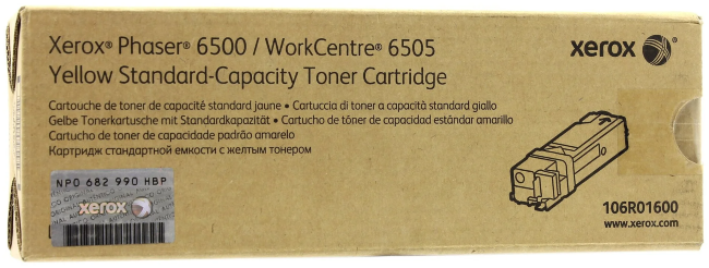 Тонер-картридж XEROX Phaser 6500/WC 6505 желтый (1K)