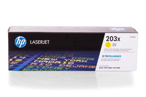 Картридж HP CF542X черный увеличенный, № 203X оригинальный  