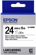 Термотрансферная лента EPSON LK6WBN Std 24мм х 9м Black on White