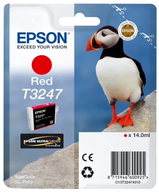 Картридж EPSON T3247 красный для SC-P400