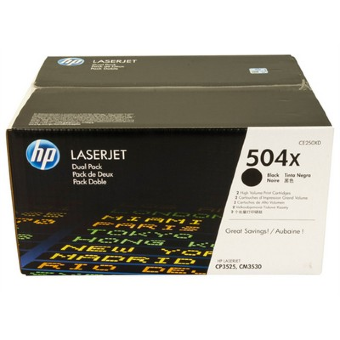 Картридж HP 504X лазерный черный увеличенной емкости упаковка 2 шт (2*10500 стр)