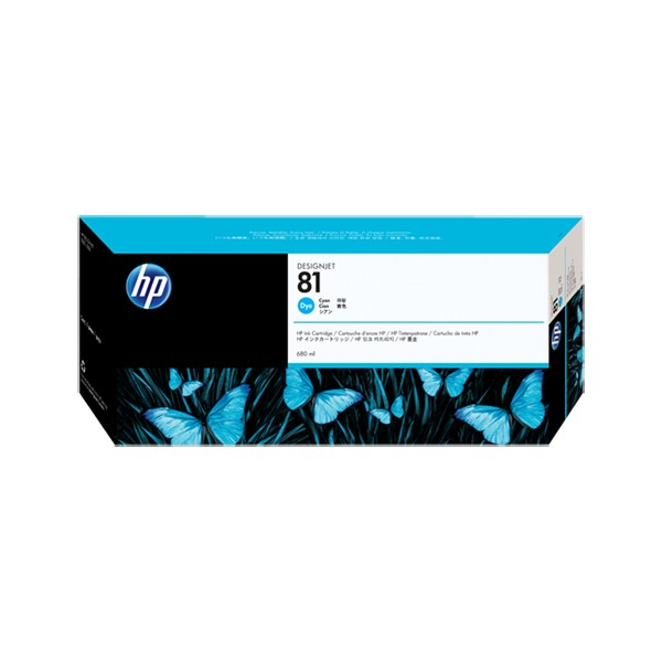 Картридж HP 81 струйный голубой (680 мл)