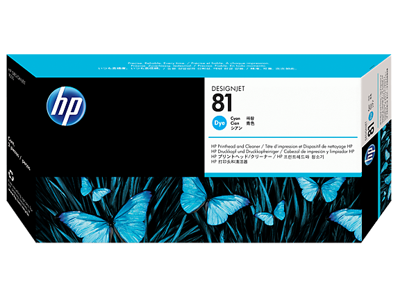 Печатающая головка HP 81 голубая (1000 стр)