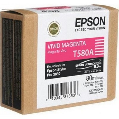 Картридж EPSON T580A пурпурный для Stylus Pro 3880