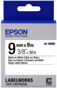 Термотрансферная лента EPSON LK-3WBN 9мм x 9м, Black on White