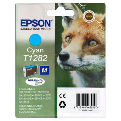 Картридж EPSON T1282 голубой для S22/SX125/SX425/BX305